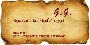 Gyurasits Gyöngyi névjegykártya